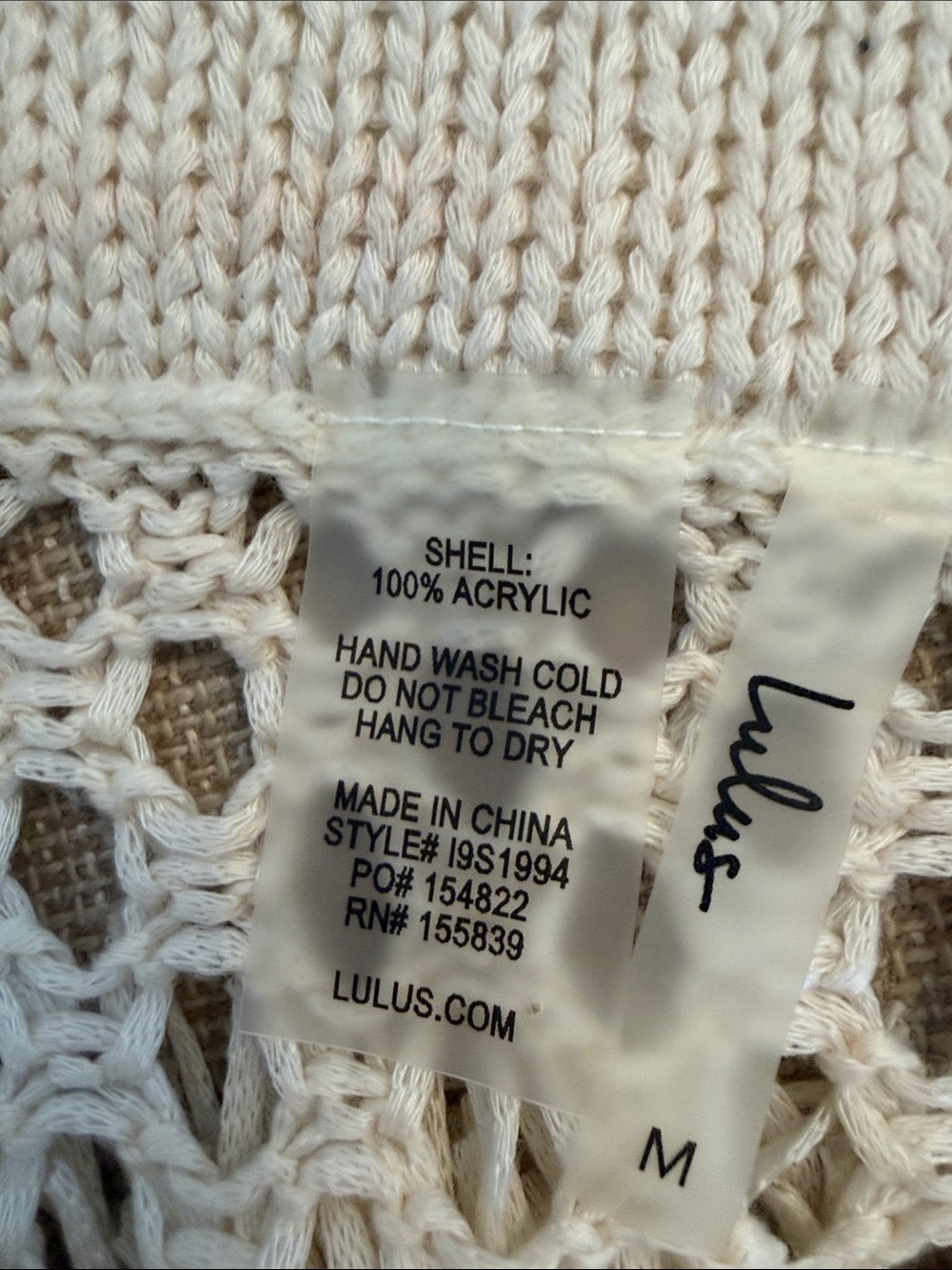 Lulu’s Fringed Crochet Mini Skirt in Cream - Picture 2 of 3